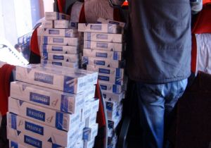 13 bin paket kaçak sigara ele geçirildi